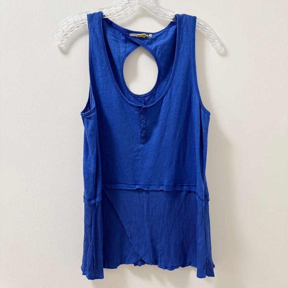 Anthropologie Little Yellow Button Signe Henley Tank Top - Size Medium